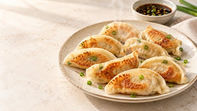 Golden potstickers